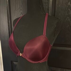 Victoria's Secret Deep Red Satin Bra
